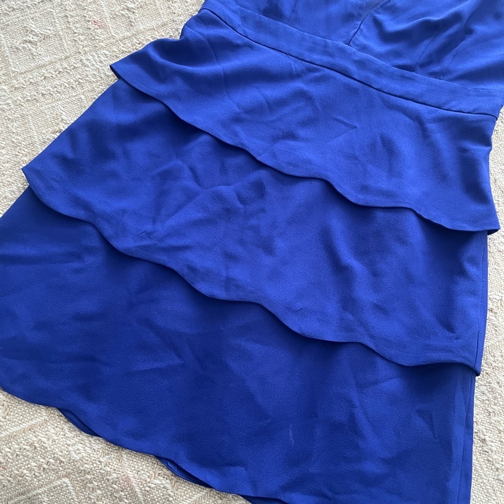 Urban Outfitters Royal Blue Layered Cocktail Dress Size 10 - Picture 9 of 9